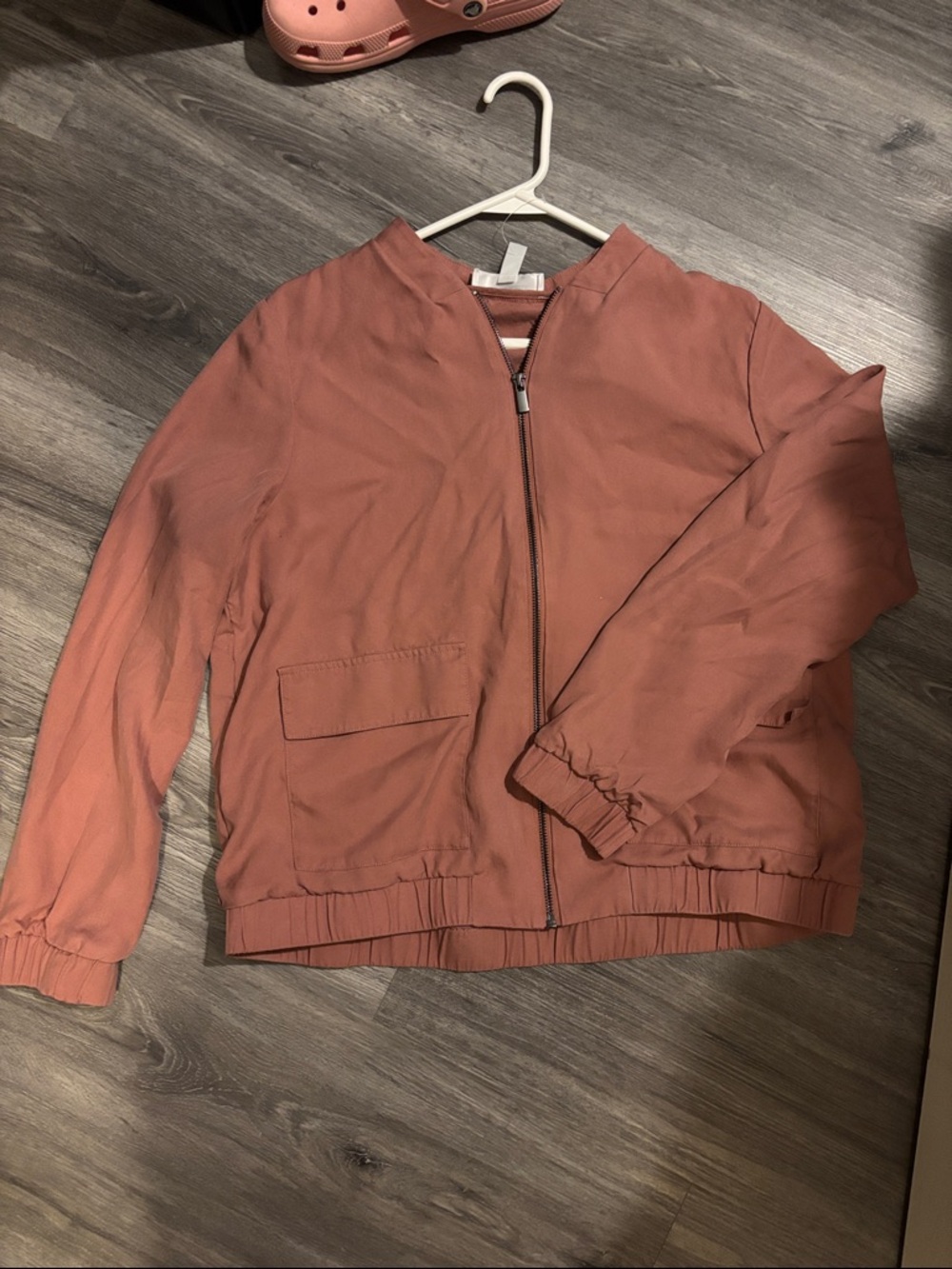 Addition Elle Dusty Rose Bomber Jacket